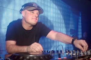 Radio dance guru at club