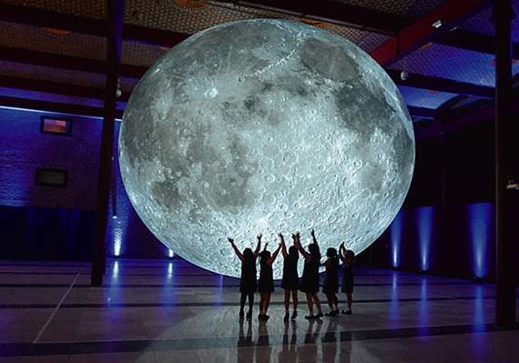 Moon rises on Wye Festival
