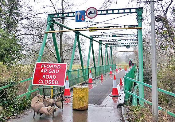 The popular Inglis Bridge over the Monnow was closed to pedestrians last year after being shut to vehicles in 2018.