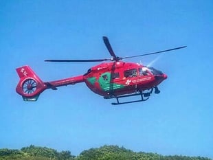 Skate park scooter boy  airlifted to hospital
