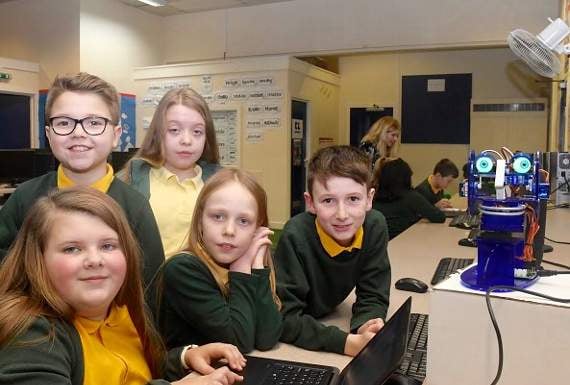Children get to grips with robots