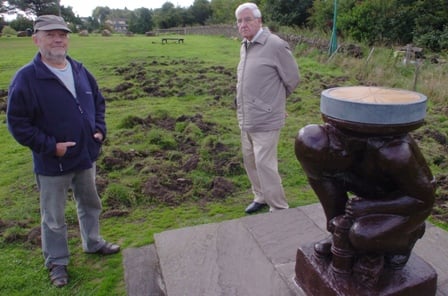 Boar ruin ground at Ruardean Hill landmark