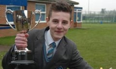 Schoolboy presented with GB trophy
