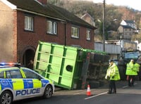 Eight tonne trailer ploughs into house