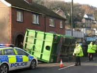 Eight tonne trailer ploughs into house