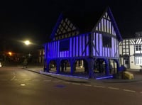 Town landmark lights up for selfless workers