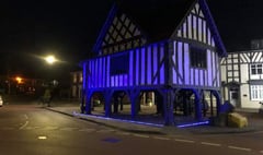 Town landmark lights up for selfless workers