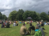 Hundreds gather for controversial protest