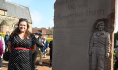 A new war memorial is unveiled in Mitcheldean