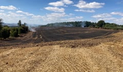 Crews tackle 15-acre field fire near Ruardean