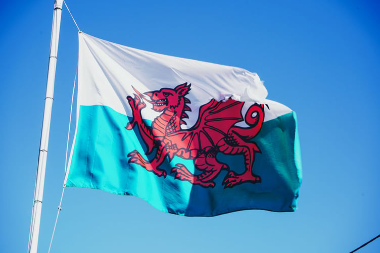 The Welsh flag