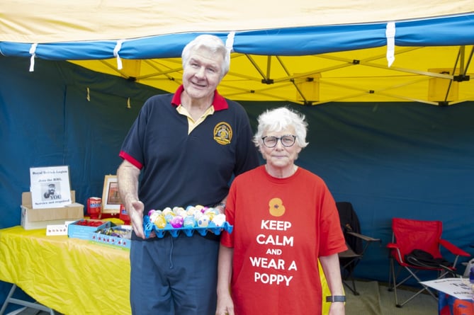 Cinderford Poppy Appeal organiser and member Dave Turner on the British Legion stall