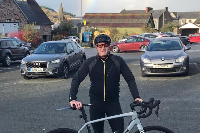 Mark braves the elements for 50-mile charity cycle