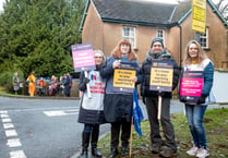 Nurses on strike at Dilke Hospital in Cinderford