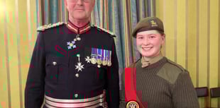 Lydney cadet Olivia honoured by Lord Lieutenant of Gwent