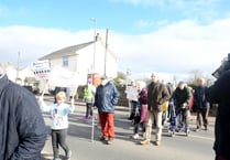 Villagers on the A48 hold 'mass crossings' to highlight safety