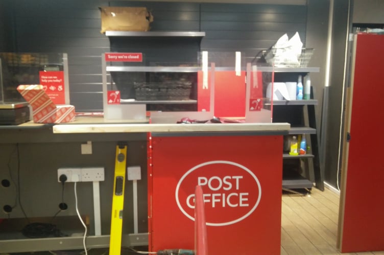 The "ocal style" Post Office was installed inside Newent's Spar shop this month