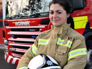 "One woman army" firefighter wins leadership award