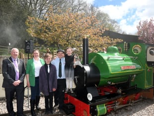 Britain's newest steam locomotive is unveiled in the Forest of Dean