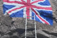 Coronation lick of paint for cliff face Union Jack