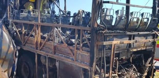 Fire crews tackle flaming coach on A449 as traffic is disrupted