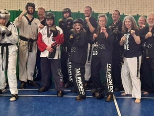 Local tae kwon do clubs get blood pumping in charity fundraiser