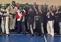 Local tae kwon do clubs get blood pumping in charity fundraiser