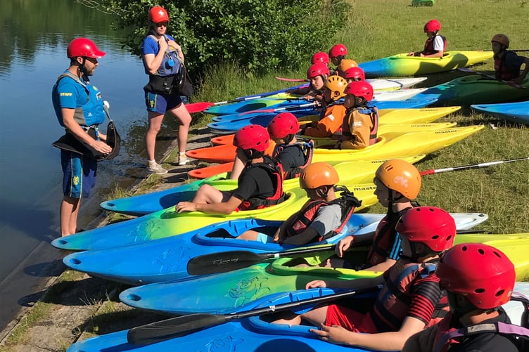 Children ready to go afloat