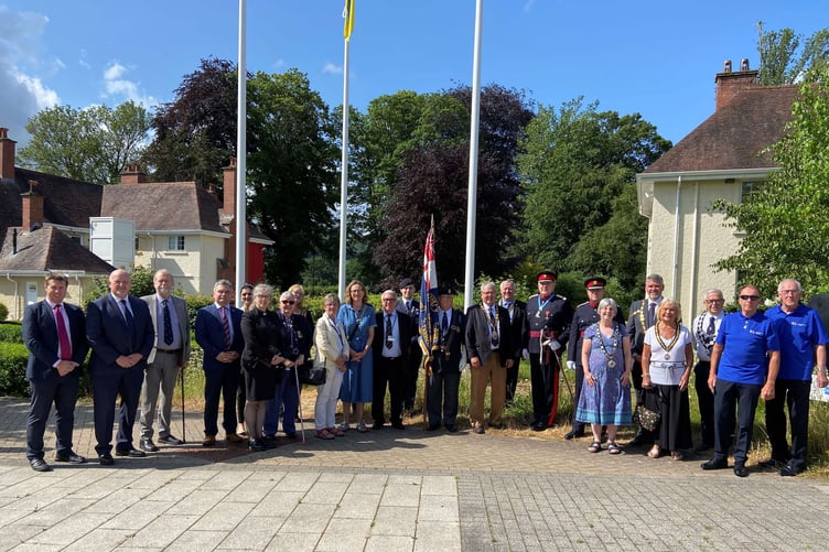 The Armed Forces Day flag was raised at County Hall