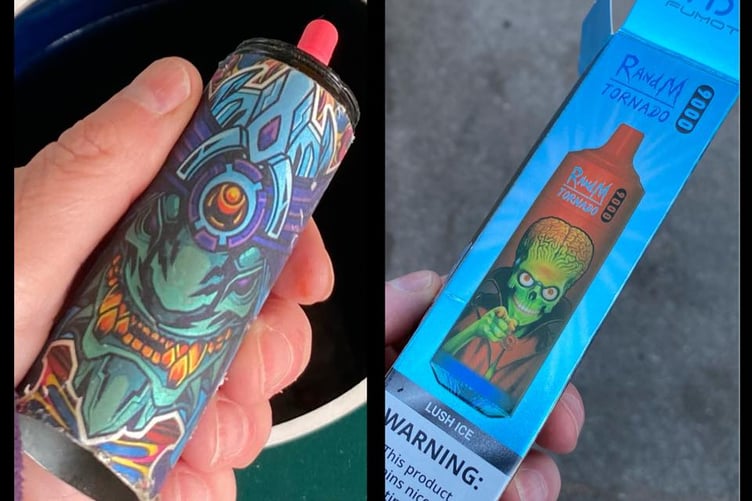 Vapes which some think are marketed towards children