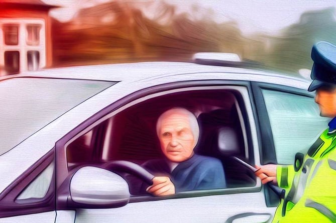 Elderly man stopped by police