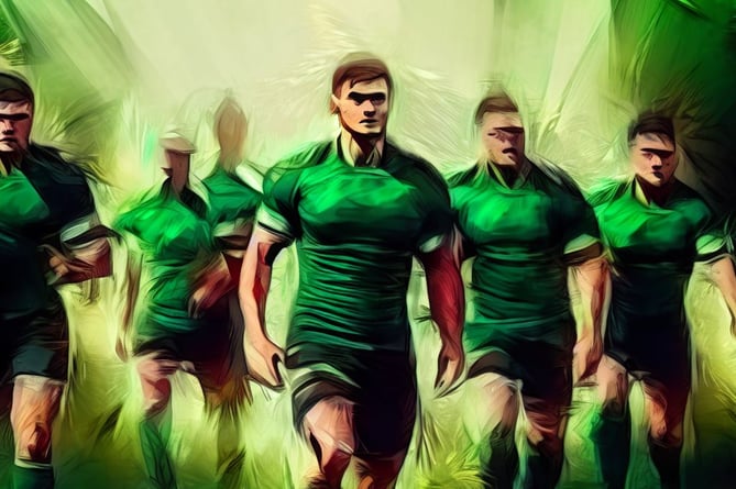 Green rugby team