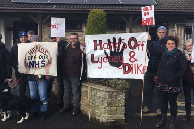 Member of the Hands off our Dilke and Lydney Hospitals (HOLD) campaign