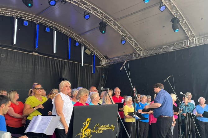 Coleford Community Choir at Coleford Music Festival earlier this year