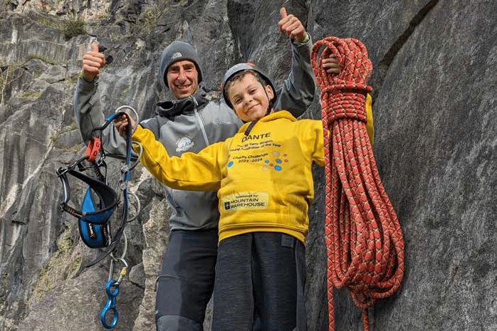 Instructor Kevin Roet and Dante Valaydon-Pillay following the climb at Clifton Gorge