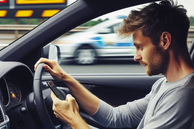 Cinderford man fined for using phone while driving on M5