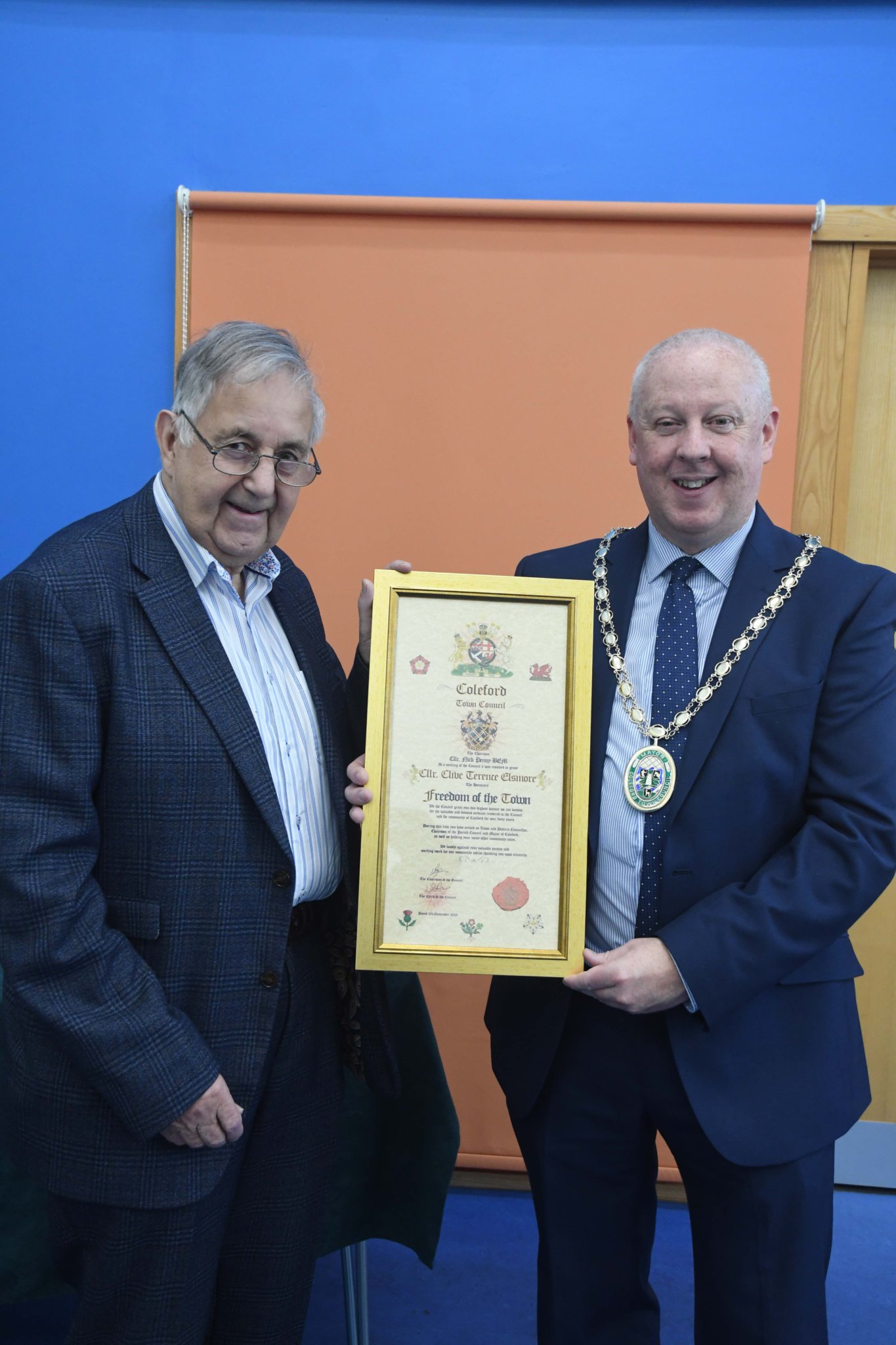 Clive becomes the first person to be awarded Freedom of Coleford