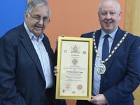 Clive becomes the first person to be awarded Freedom of Coleford