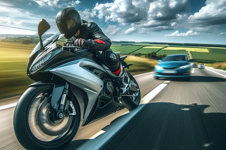 motorbike overtaking