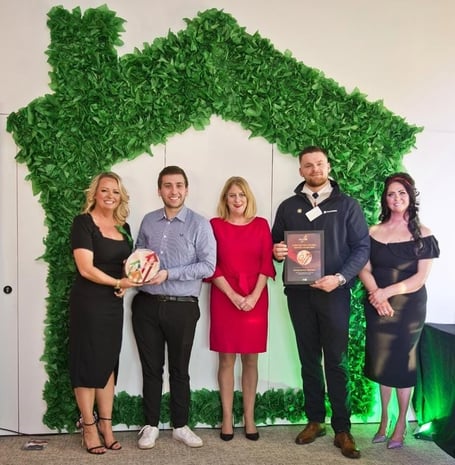 Persimmon employees accepting the award at the Accxel ceremony