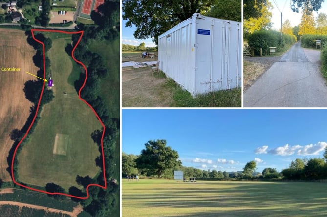 Aston Ingham Cricket Club\'s Mill Meadow pitch (from application)