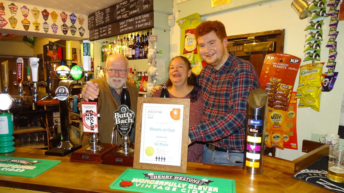 Drybrook's Hearts of Oak named Forest of Dean CAMRA's 'Pub of the Year' for 2024 