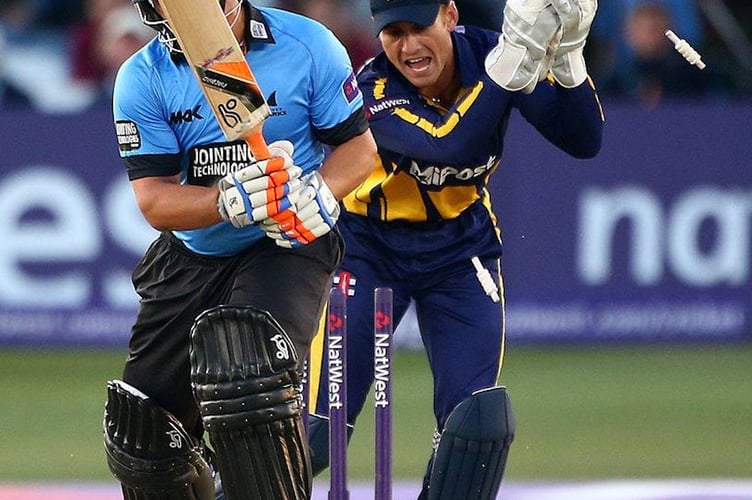 Mark Wallace takes another wicket