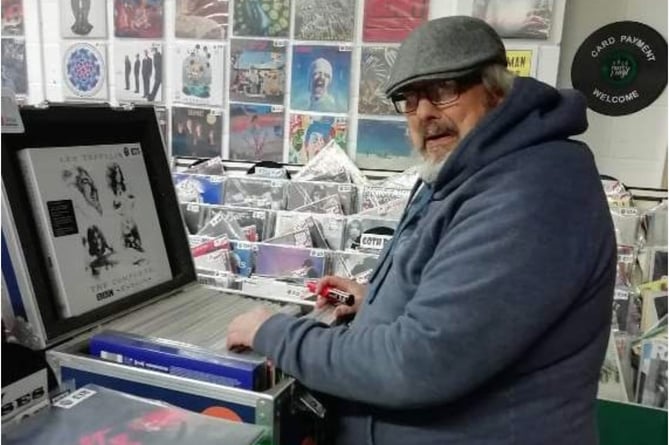 Steve Helsdown pictured at Forest Vinyl.