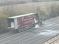 A lorry fire on the M5 has caused long delays for motorists