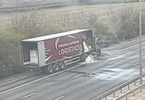 A lorry fire on the M5 has caused long delays for motorists