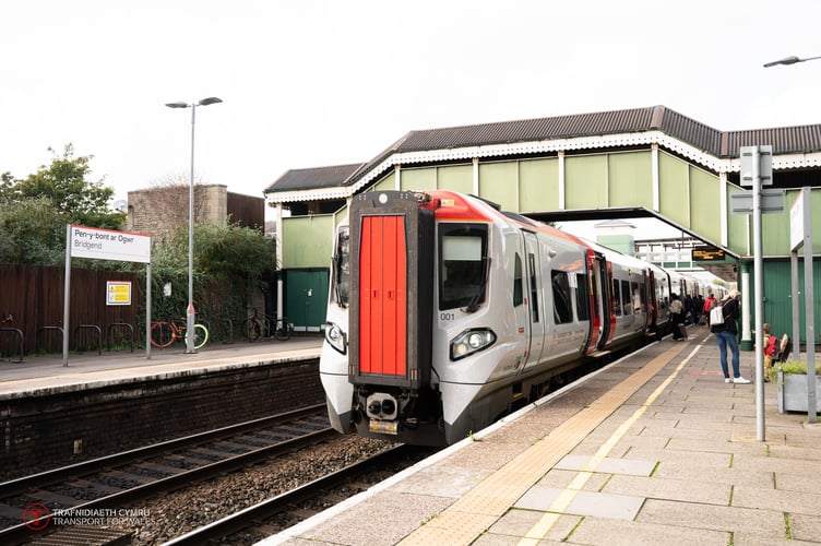 One of the new trains on the Cheltenham to Maesteg route