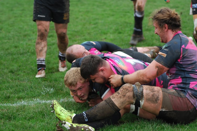 Reilly Scriven touching down for his second try