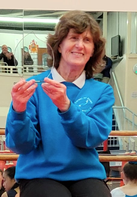 Lynn Hammersley was presented with a special award from Gloucestershire Gymnastics for her years of service to the sport