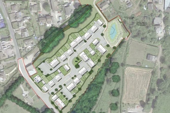 The proposed Milkwall homes layout